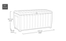 Novel Deluxe 340L Storage Box - Zwart